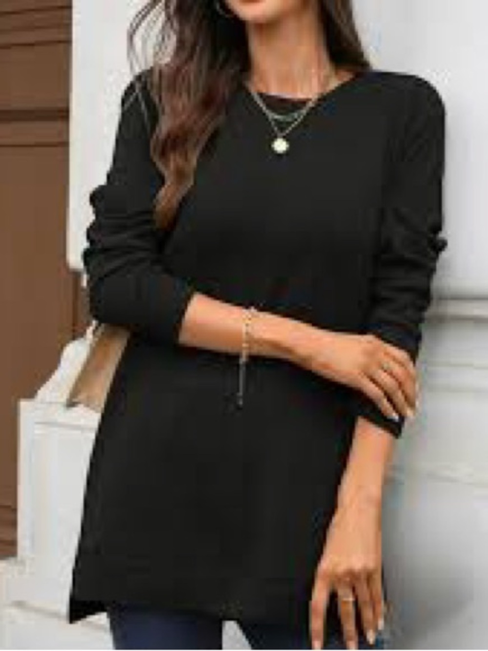 Chaus Stretch Black Long Sleeve top